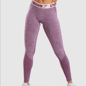 Purple gym shark leggings